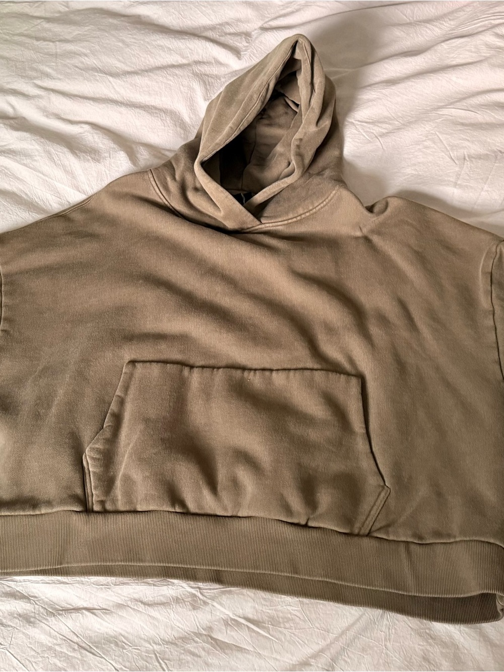 ENTIRE STUDIOS Unisex Hooded Pullover Sweatshirt in Olive/Tan Size XL